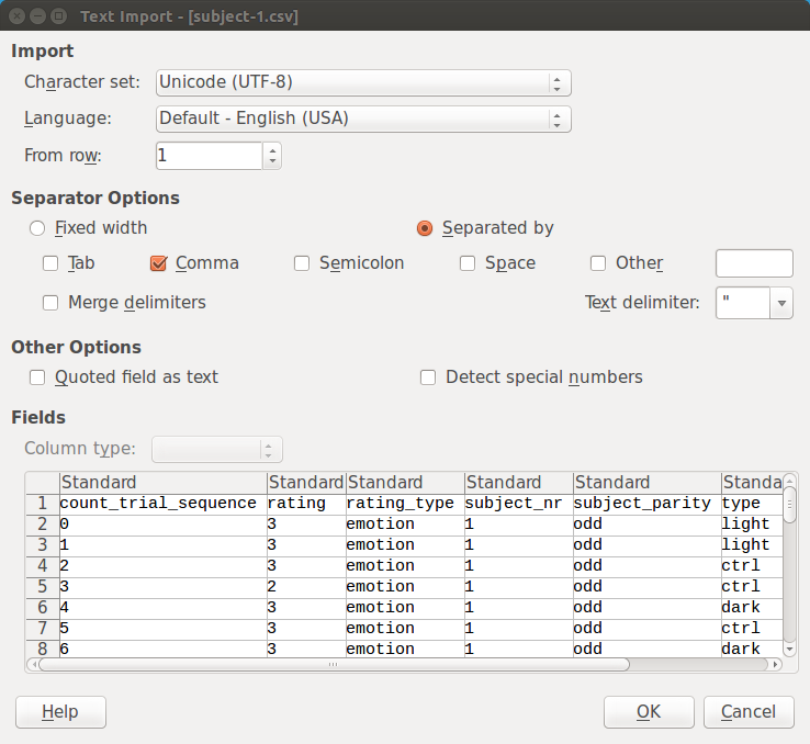Logging and reading data files opensesame documentation