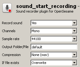 Sound Recording OpenSesame Documentation Sound Recording OpenSesame Documentation